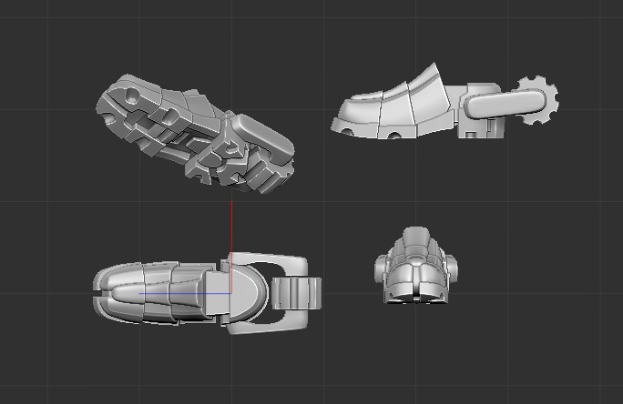 predator1715's tweet image. 武葬憲兵 霧
一応の脚が完成。
肩の蛇腹がいい形にならんねー。