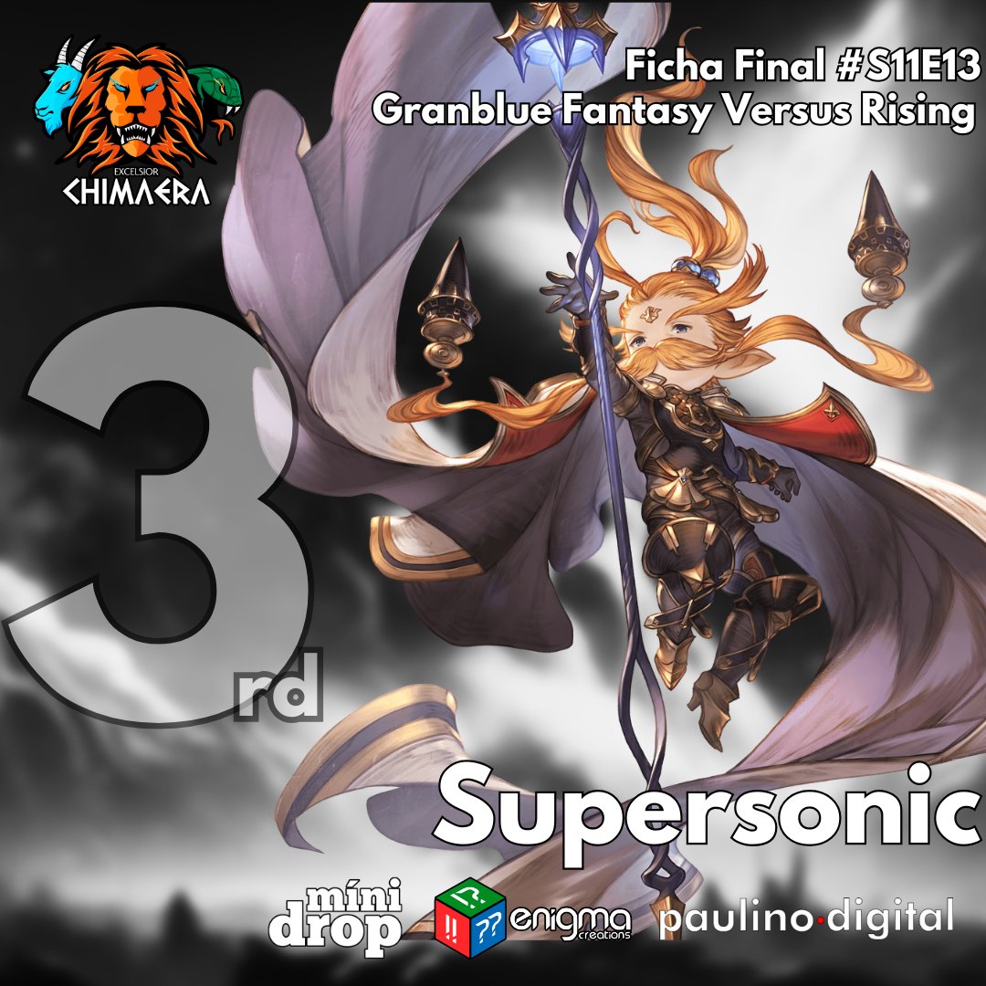 Fala, galera! 😉

Neste final de semana aconteceu mais um torneio de #GBVSR promovido pela <a href="/FichaFinalFGC/">Ficha Final - SEASON 11</a> e após grandes combates a nossa Quimera <a href="/supersonic1988/">EC | SuperSonic</a> terminou no pódio ao lado de grandes nomes da cena! 🥉 

#GBFVR
#Anre
#GranblueFantasyVersusRising

#GoChimaeras 🔥