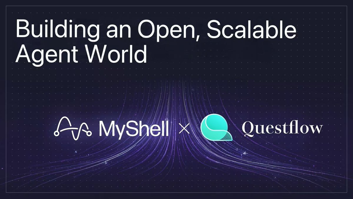 myshell_ai's tweet image. MyShell and @questflow share a long-term vision for the emerging agent-native ecosystem.

As early builders in the x402 landscape, both teams are aligned in supporting an open, scalable agent world — one that enables new forms of interaction between creators, developers, and…