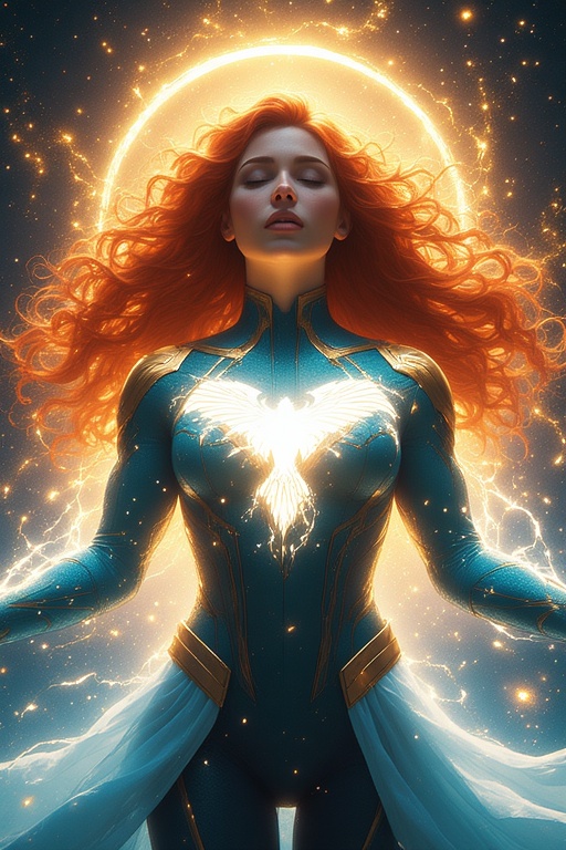 Jean Grey, The Phoenix made in AI.