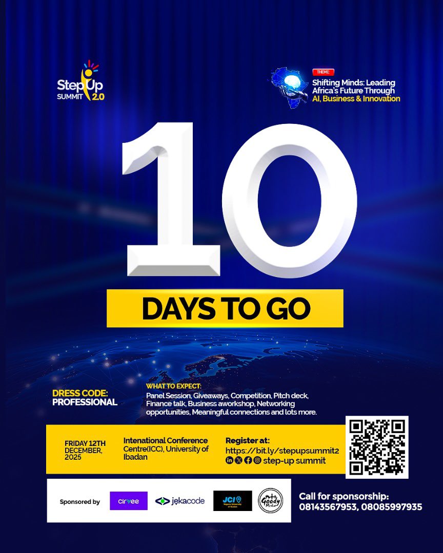 stepupsummit's tweet photo. The countdown has begun! 🔥⏳
10 days until Step Up Summit 2.0 where clarity meets courage and ideas meet opportunities.
Dreamers, doers, builders, believers—we want YOU in that room.
Your next level starts in 10 days. Don't just hear about it. Be there. 🚀 https://t.co/Yhp5KPowpH