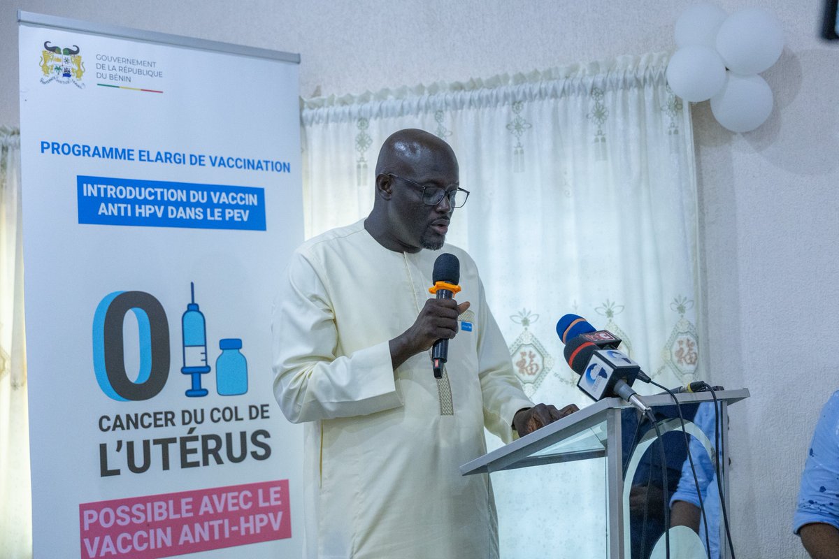 " L’<a href="/UNICEF/">UNICEF</a>,<a href="/WHO/">World Health Organization (WHO)</a>,@Gavi et l’ensemble des partenaires techniques et financiers saluent l’adoption de cette stratégie par le Bénin et se tiennent à ces côtés,pour un même combat: celui de protéger chaque adolescente contre le cancer du col de l’utérus." - <a href="/niangouse/">OUSMANE NIANG</a> au nom de PTFs