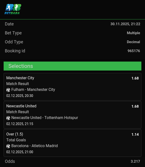 GIVEAWAY for the new month.
2k for 15 people to stake on Barcelona v Athletico Madrid.
How to qualify:
Register on BETBABA
Sign up here: sshortly.net/786aff9
Comment your Betbaba IDs
Bet Code:       
965176

<a href="/SirDavidBent/">Sir David Onyemaizu🦍</a> 
<a href="/MOE__BOY/">Mayor Of Ekiti Converter✨</a>