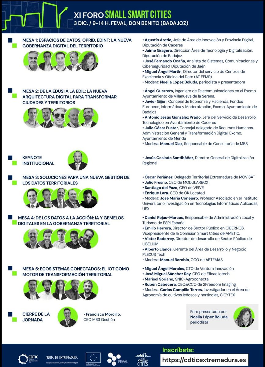 🚀 ¡El futuro de la transformación digital se define en Extremadura!

Mañana se celebra el XI Foro Small Smart Cities en Don Benito.

Participa #EDINT como prueba de la implementación de los espacios de datos y la innovación pública.

🔗 ¡Más info aquí! 👇
cdticextremadura.es