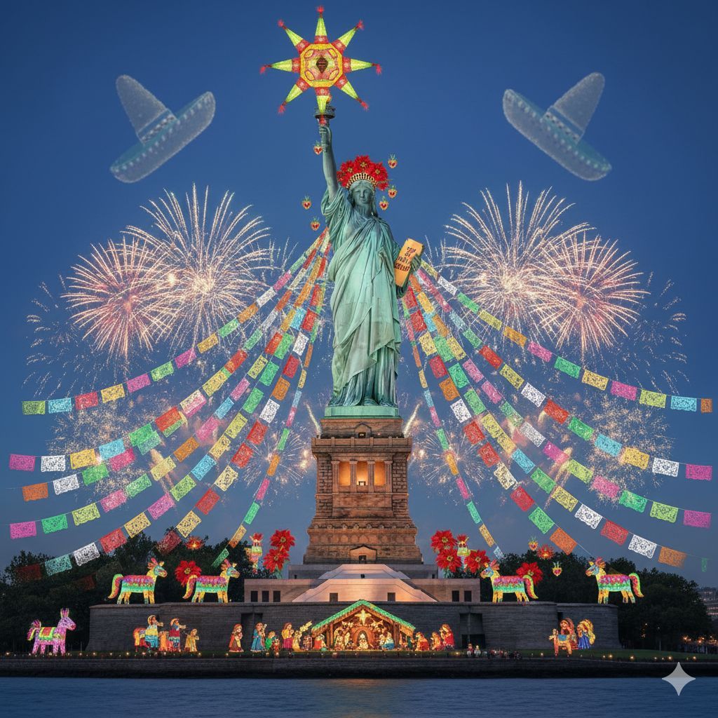 weallgogreen's tweet photo. #USA #Navidad #Mexico #Liberty https://t.co/Zb6JUjcrJG