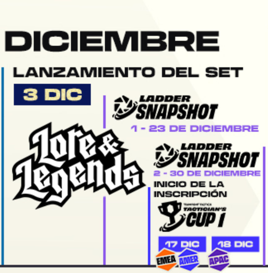 PinCast_'s tweet image. Comienza el nuevo set y estas son las fechas importantes para diciembre 🗓️