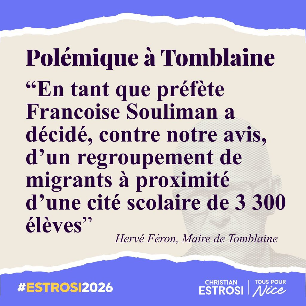 L’« experte » sécurité d’<a href="/eciotti/">Eric Ciotti</a> ce sont ceux qui la connaissent qui en parlent le mieux !
En tant que préfète de Meurthe-et-Moselle, elle a voulu imposer au Maire de Tomblaine de loger des migrants à proximité d’une cité scolaire de 3 300 élèves !