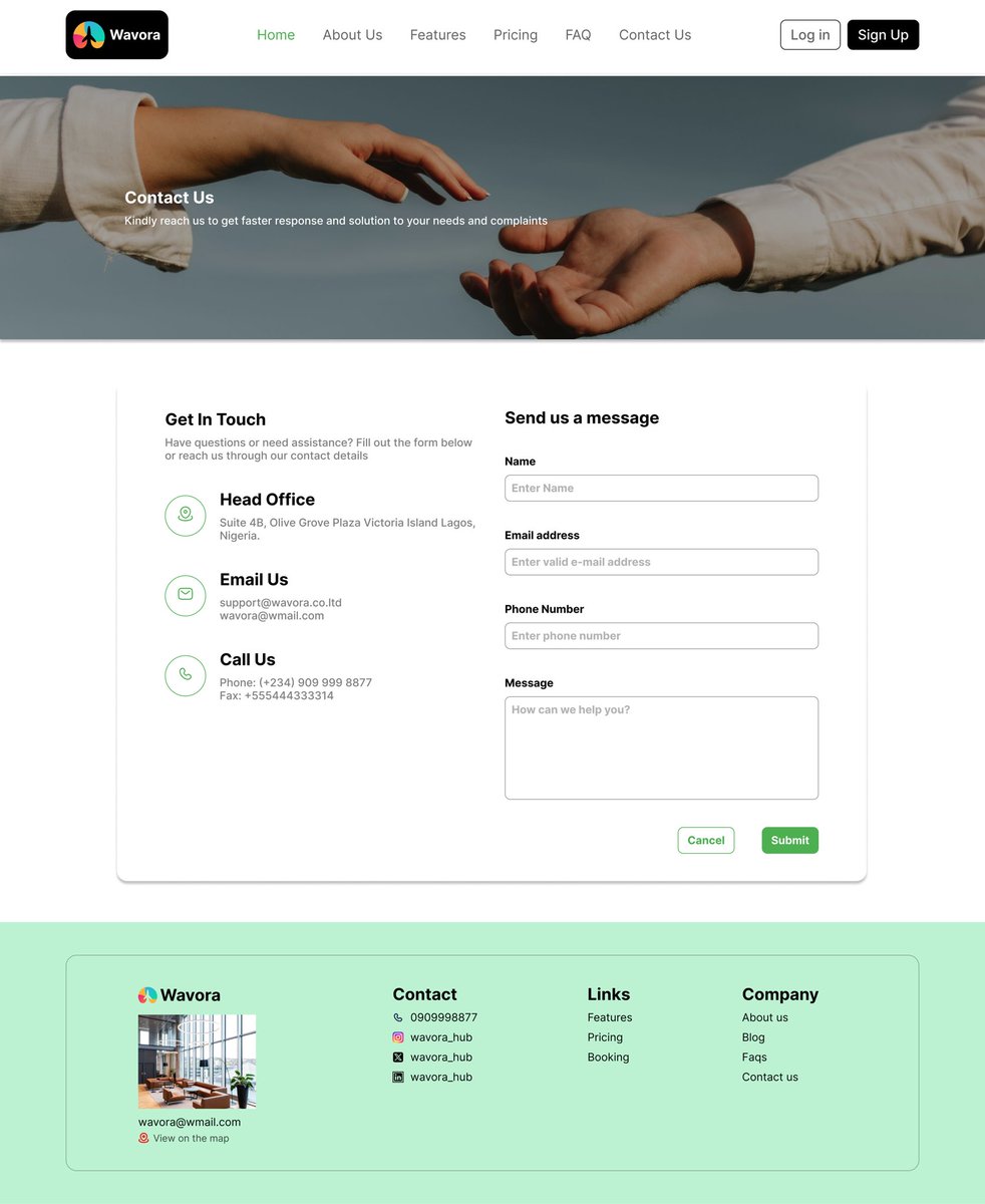 Tumi_AL's tweet photo. Here’s my latest  “Contact Us” page 
@UiSavior @0xMaax @Tsavsar_  @Johnogaga4 @desgnwitkinsley @leyeConnect @0xPneuma https://t.co/XQtZbYbY7U