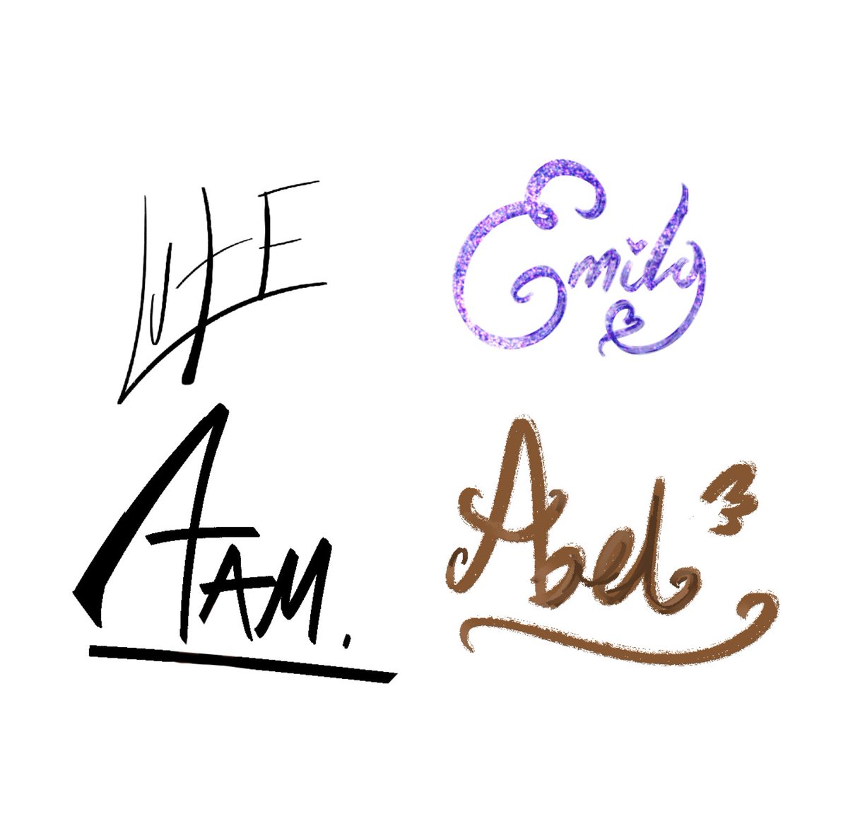 AlcoholicPilott's tweet image. this is so random, but here’s how i think they’d sign their names
#HazbinHotelFanart ?