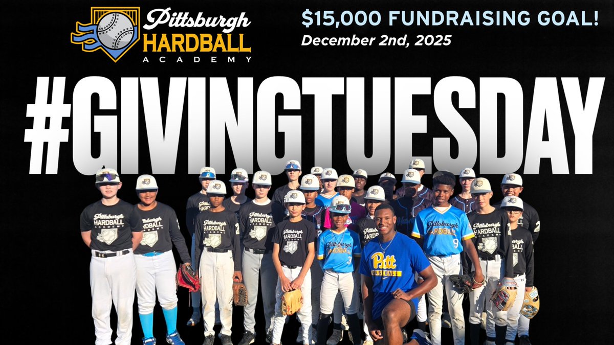 Giving Tuesday is here, and we’re working to raise $15,000 and surpass 75 donors!

Your support directly strengthens Pittsburgh Hardball Academy’s academic programming, player development, exposure trips, and year-round access for youth across our region.

Every