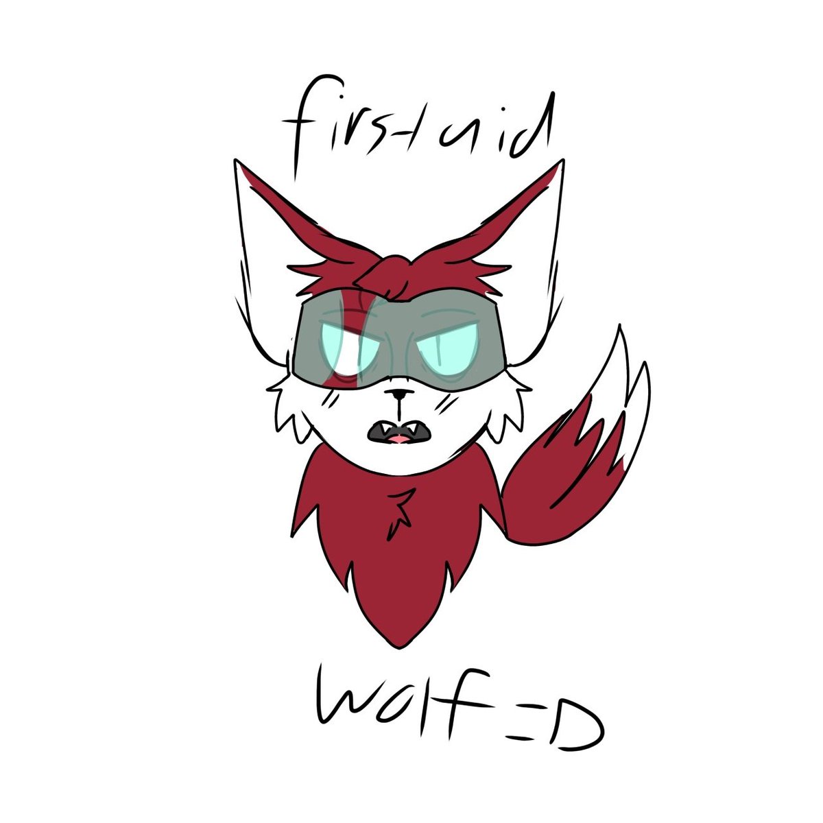 First_Aiddd's tweet image. Nothing to do so I doodled myself as a wolf, would this count as a fursona? 
..
Can someone give me something to do.