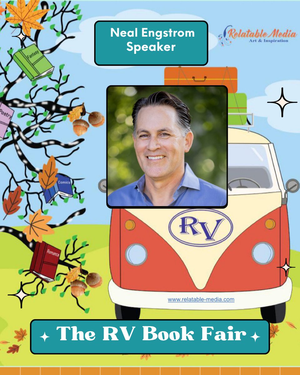 LMatuonto's tweet photo. 🎉 The RV Book Fair 2025 starts December 8th!  We’re kicking off by introducing our amazing speakers. The author Neal Engstrom will be opening one of our panel discussions. https://t.co/PDUdEde9oq
#TheRVBookFair2025 #BookFair #RelatableVoice #RelatableMedia #WritingCommunity https://t.co/M6IW2vwyJh