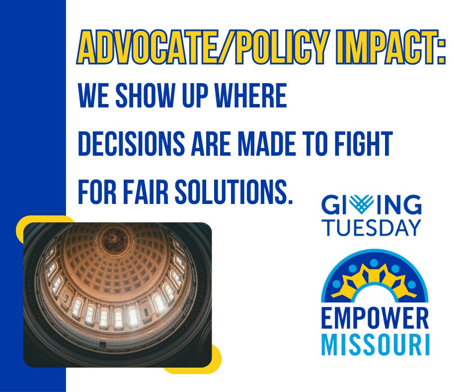 🌟 It’s #GivingTuesday! Missouri lawmakers will soon return to the Capitol and your gift ensures we can stand with neighbors facing hunger, unstable housing, and barriers in the justice system. Stand with Missouri: facebook.com/share/15wFeY2Z…