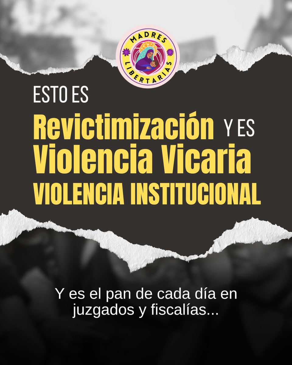 Ninguna mujer pidió vivir violencia, ninguna madre pidió q le quitaran a sus hijos,  no "elegimos" q los padres de nuestros hijos nos destrozaran la vida x divorciarnos 
No entendemos xq las autoridades se aferran a decir q "nosotras lo elegimos" 
 #ViolenciaInstitucional