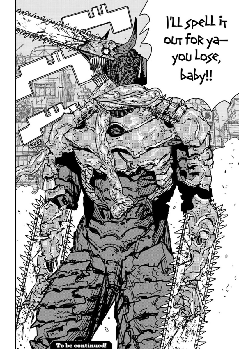 tfwPhoebe's tweet photo. Denji Man is one of the most beautiful developments Denji has ever gotten, turning a form defined by the loss of his dreams and will to live into the power needed to fight for them

Denji has never wanted to live more than he does now https://t.co/sKiJAmRKPI