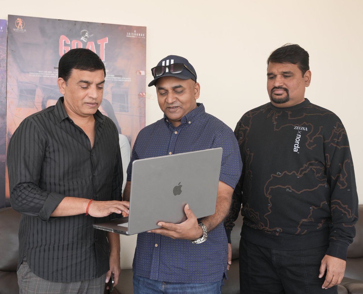 MahatejaC's tweet image. A Big thanks to Producer &amp;amp; FDC Chairman #DilRaju garu (@DilRajuProdctns) for launching the #GOATTheMovie Teaser. 🙏

Your constant support means a lot to our entire team!❤️

Teaser Link🔗 youtu.be/n26QbDJxkzM 

@sudheeranand @divyabarti2801 @leon_james #Manisharma @MahatejaC…