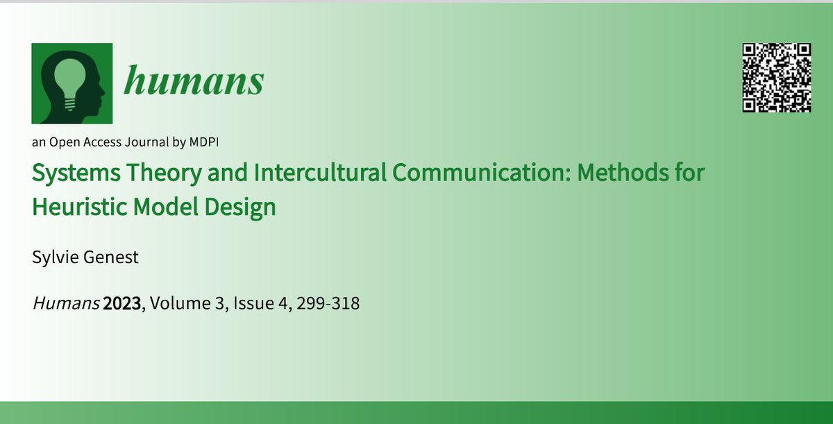 Humans_MDPI's tweet image. ❇️ How can we design effective #HeuristicModels in #SystemsTheory and #InterculturalCommunication?
❇️ This article explains why language alone can’t capture complex cultural phenomena and why formal models matter in #Anthropology and #Culture studies.

📖 brnw.ch/21wY0HA
