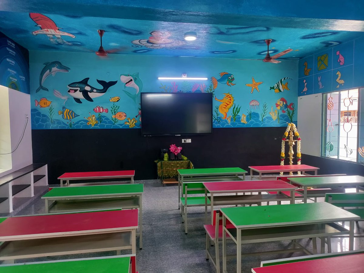 edwinarockia's tweet image. Also I dont think we have any Govt school that does not have smart class (an 75 inch smart TV that can be used as board, Web and computer) room now. We are always proud #Nanguneri was the first union to launch and implement smart class room in TN union schools. Pics for reference