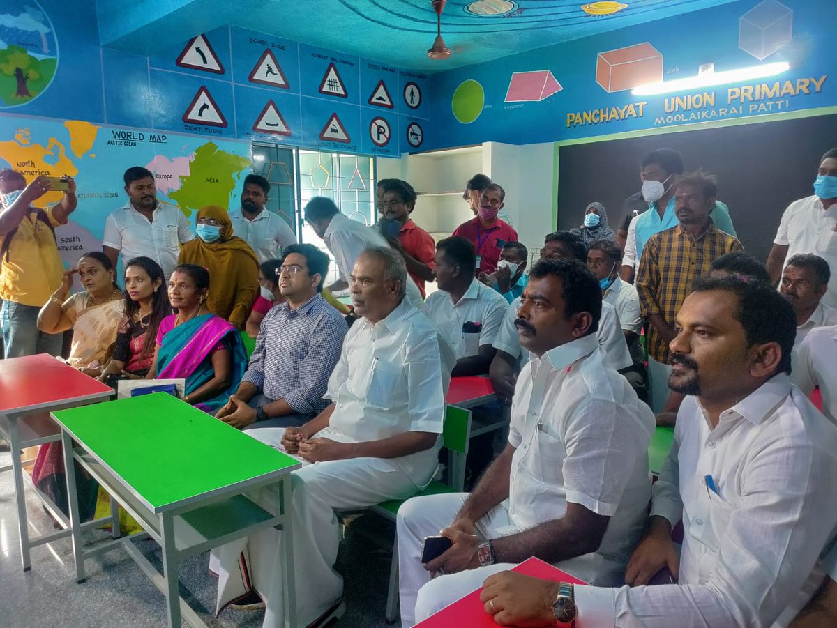 edwinarockia's tweet image. Also I dont think we have any Govt school that does not have smart class (an 75 inch smart TV that can be used as board, Web and computer) room now. We are always proud #Nanguneri was the first union to launch and implement smart class room in TN union schools. Pics for reference