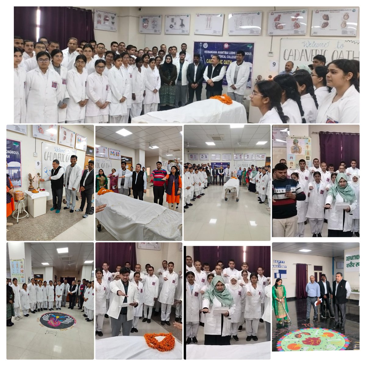 asmcetah's tweet photo. MEUP के VALASMC  एटा के शरीर रचना विभाग में प्रधानाचार्य डॉक्टर बलवीर सिंह के मार्गदर्शन में
 *शव शरीर शपथ (cadaver Oath) समारोह का आयोजन किया गया
* MBBS बैच 2025 के छात्रो को  शव के प्रति श्रद्धा, कृतज्ञता, सम्मान और गरिमा के साथ व्यवहार करने का संकल्प दिलाया
@MeUPGovt  #dgmeup https://t.co/BM84hwfJHu