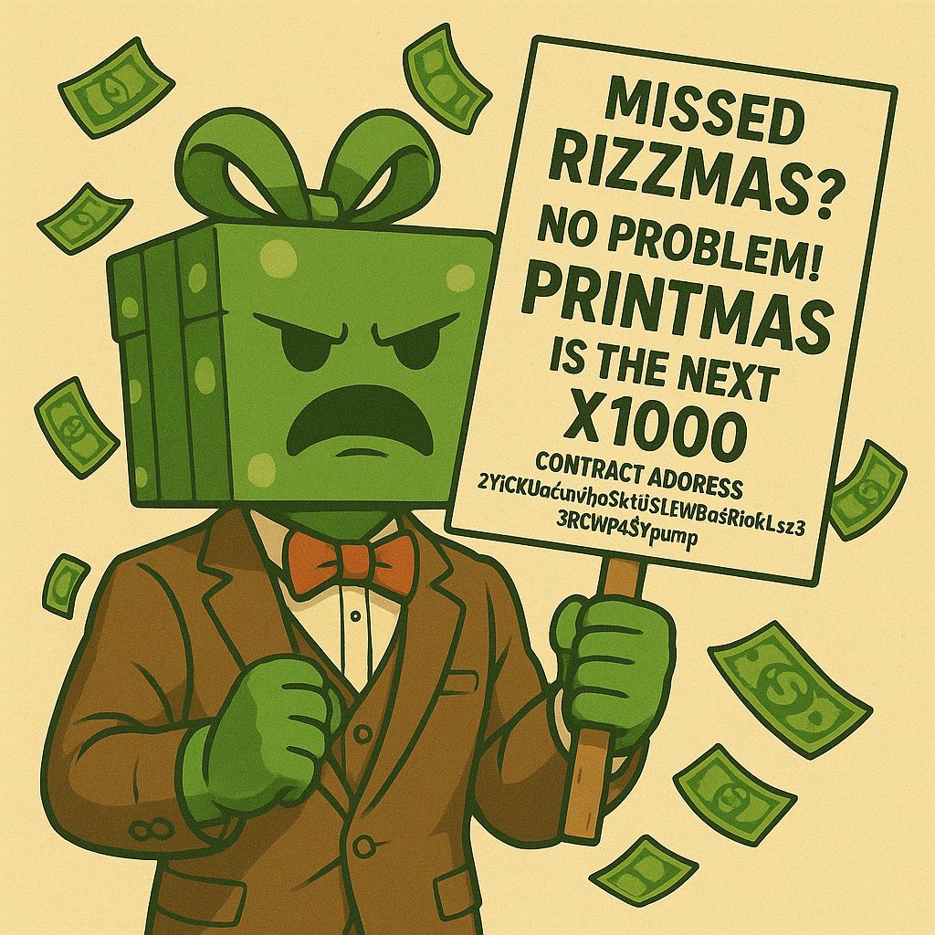 <a href="/JamesWynnReal/">James Wynn</a> Are you see $Printmas, we have beaten the market several times, the glory is about to come

2YiCXUoCvJVhSSk1USLcW8o5RioKzLsz3RCWPa9Vpump