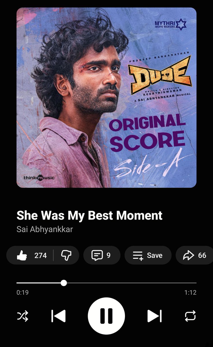 vivek_dodda's tweet photo. Peak Man @SaiAbhyankkar 🙇‍♂️
#DudeOST 
https://t.co/aK37rvbHnS https://t.co/LqTTbshxjR