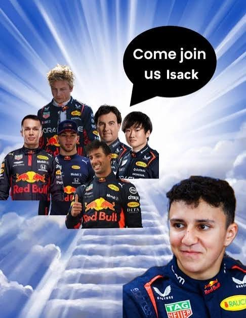 <a href="/redbullracing/">Oracle Red Bull Racing</a> <a href="/Max33Verstappen/">Max Verstappen</a> <a href="/Isack_Hadjar/">Isack Hadjar</a> New member to join the curse of the red bull second seat curse