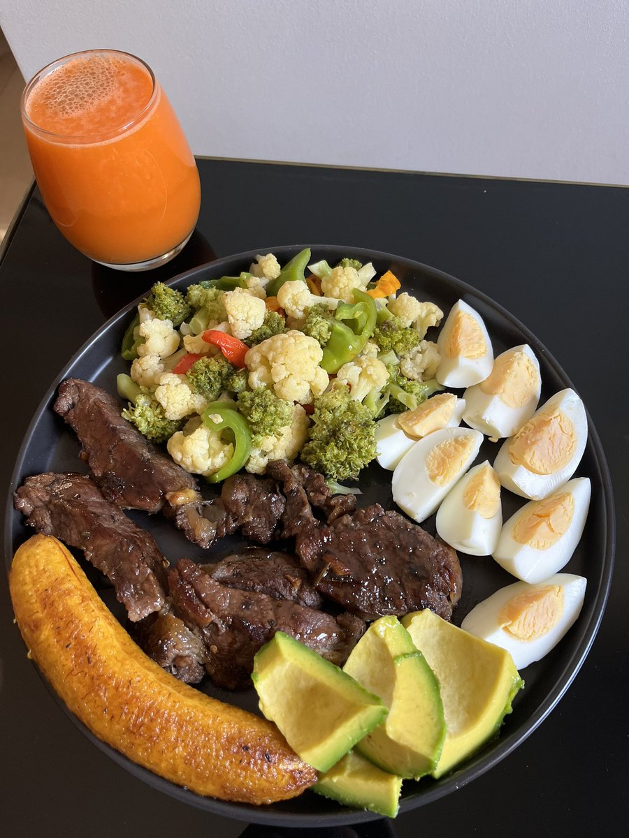 Post Gym Snacks

- Steak 🥩 
- Eggs 🥚 
- Avocado 🥑 
- Plantain
- Broccoli 🥦
- Cauliflower 
- Green/red pepper 🫑 🌶️.

 - Fresh carrot 🥕 -