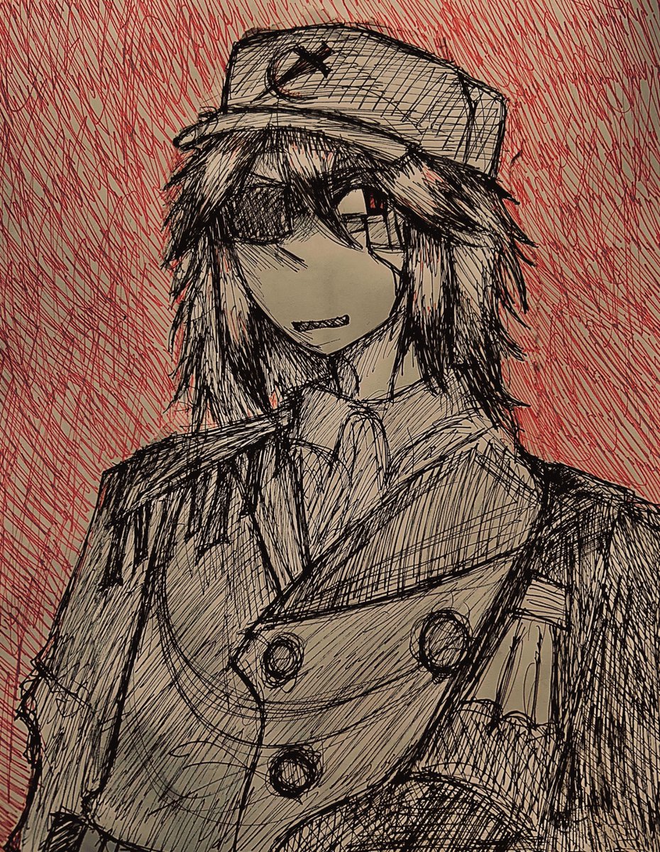 Bred_loser's tweet photo. Day- 11!

Wowie can you believe it guys more evil conk art 😼😼😼 (this drawing also broke my pen 💔)

#jollandconk #dailyjollandconk #fanart #traditionalart #day11 #evilconkfanart https://t.co/Cegsp626vL