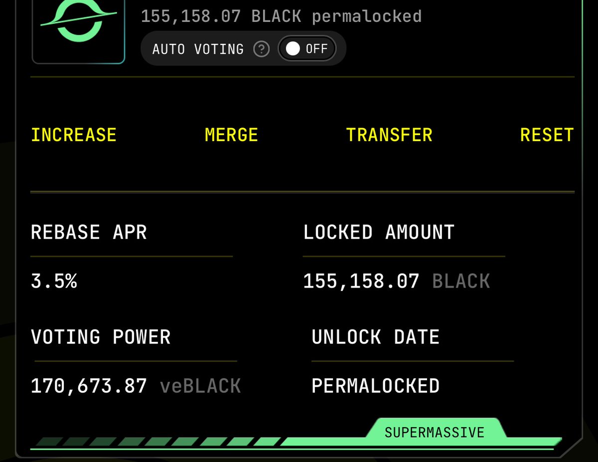 $black and my $veblack update <a href="/elliotrades/">EllioTrades</a> <a href="/avax/">Avalanche🔺</a> 

With the recent downturns and the potential for a longer downtrend I have consolidated all voting rewards into my supermassive lock. I will continue to do this as the more veblack the better when the time comes for a pump.