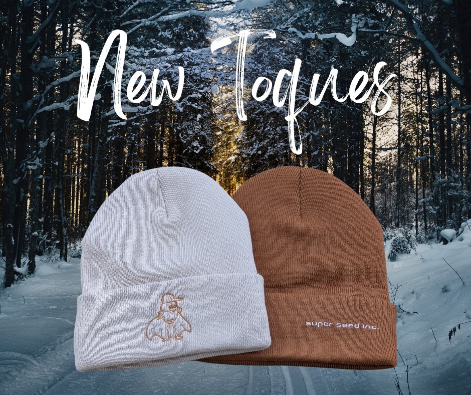 SuperSeedInc's tweet photo. Interrupting 12 Days content to show you our new toques! https://t.co/bn5Vz4Zfs7