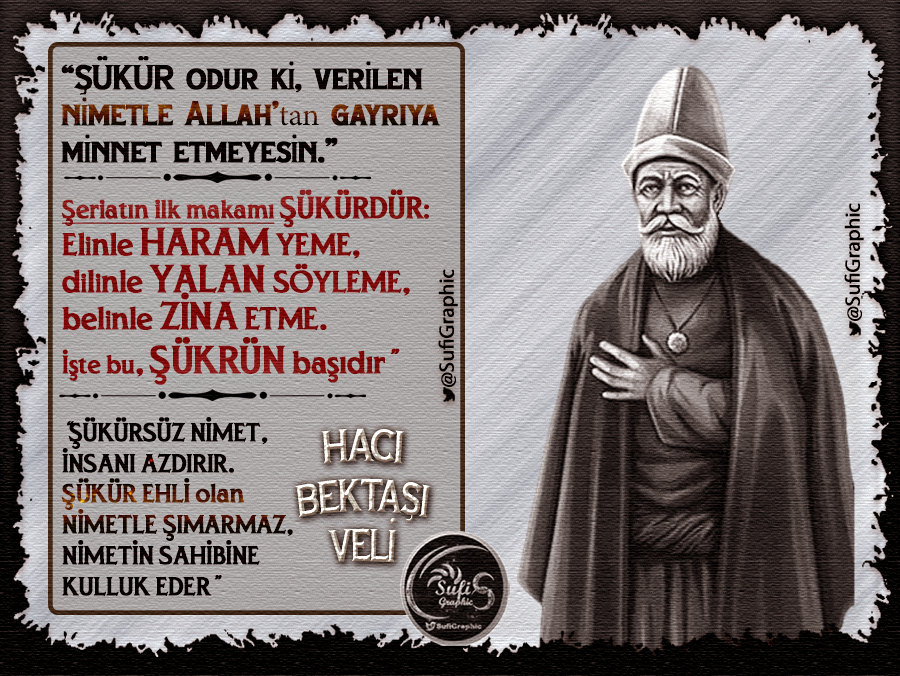 SufiGraphic's tweet image. #Şükür #Hamd #Allah #Tanrı #Zikir #tesbih #Bektaşi #Alevi #Kızılbaş #Tahtacı #HacıBektaşıVeli #Sufi #Haram #Yalan #Zina #Günah #Nankör ŞÜKÜR