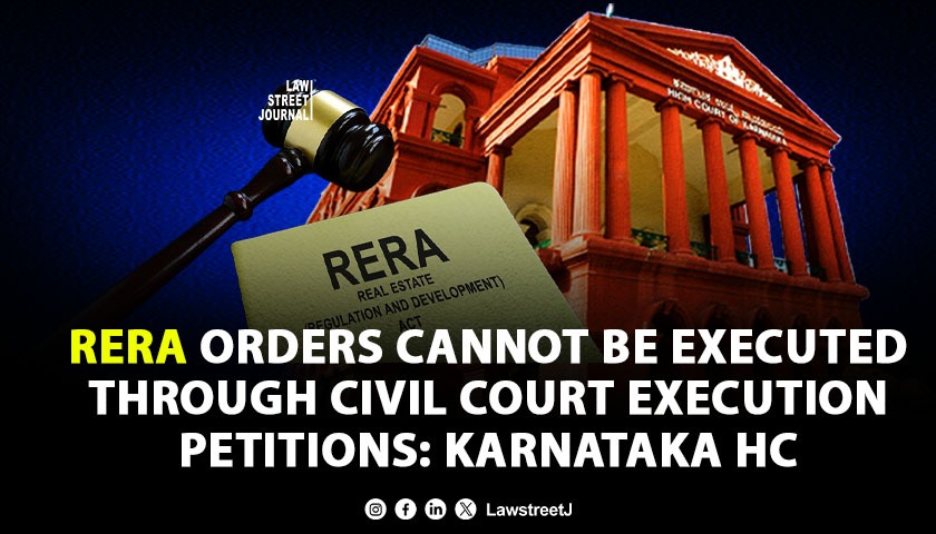 LawstreetJ's tweet image. #KarnatakaHighCourt rules #RERA orders cannot be executed through civil courts, holding that such orders are not decrees under the #CPC.

Read full article here     
shorturl.at/Digfd

@isaketsourav #RealEstateLaw #RealEstateRegulation #IndianJudiciary #LawAndJustice…