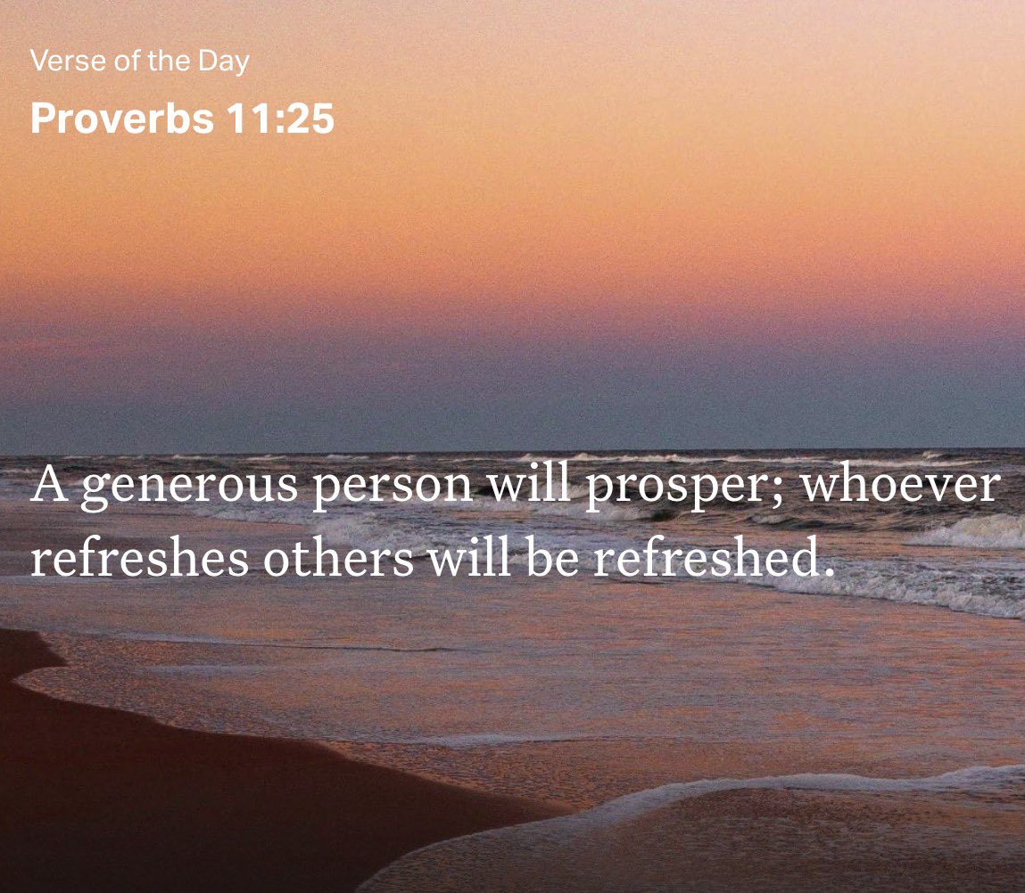 GM

A generous man prospers. Live with open hands, pour out strength, time, and encouragement generously. 

The promise stands firm: the man who refreshes others gets refreshed himself.

Give bold today. Watch the return hit harder than you gave.

Rise up. 💪🏻🛡️