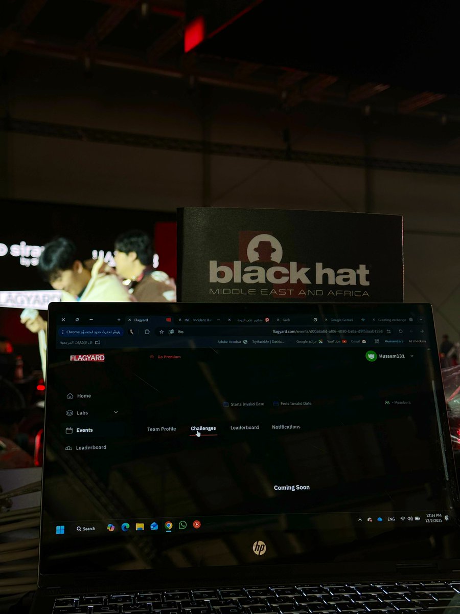 أول يوم في <a href="/Blackhatmea/">Black Hat MEA</a> 🖤⚡️

#BHMEA25