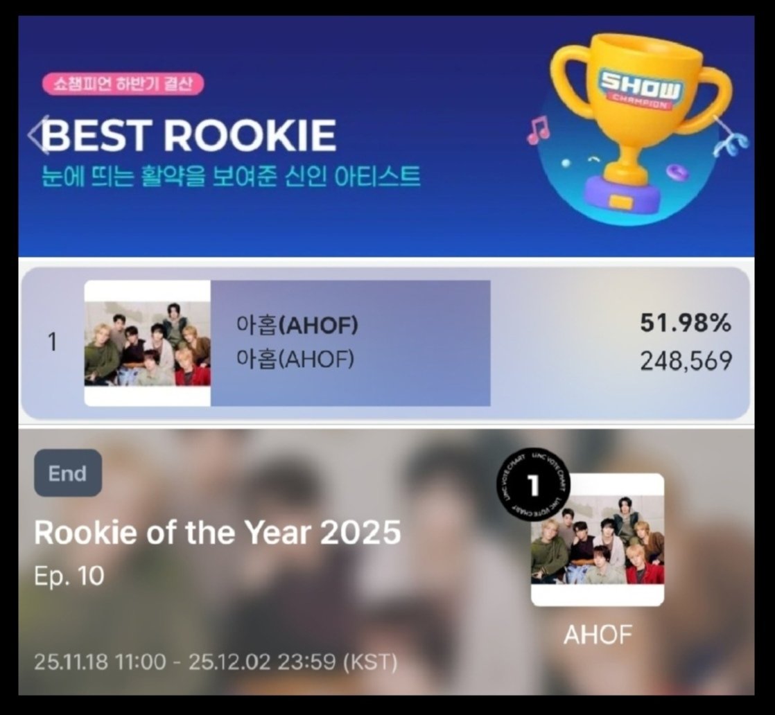 FOHA, we did it! 💙 We secured TWO Rookie trophies for AHOF today — all thanks to your hard work and love! They truly deserve every bit of this. 🏆✨

✅ Show Champion 2nd Half Best Rookie
✅ LINC Rookie of the Year 2025 
(hopefully this one has physical reward too) 

But we’re