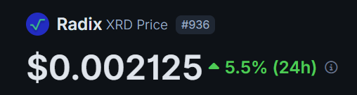 $XRD up 5.5% today! 
Is the community still building?
