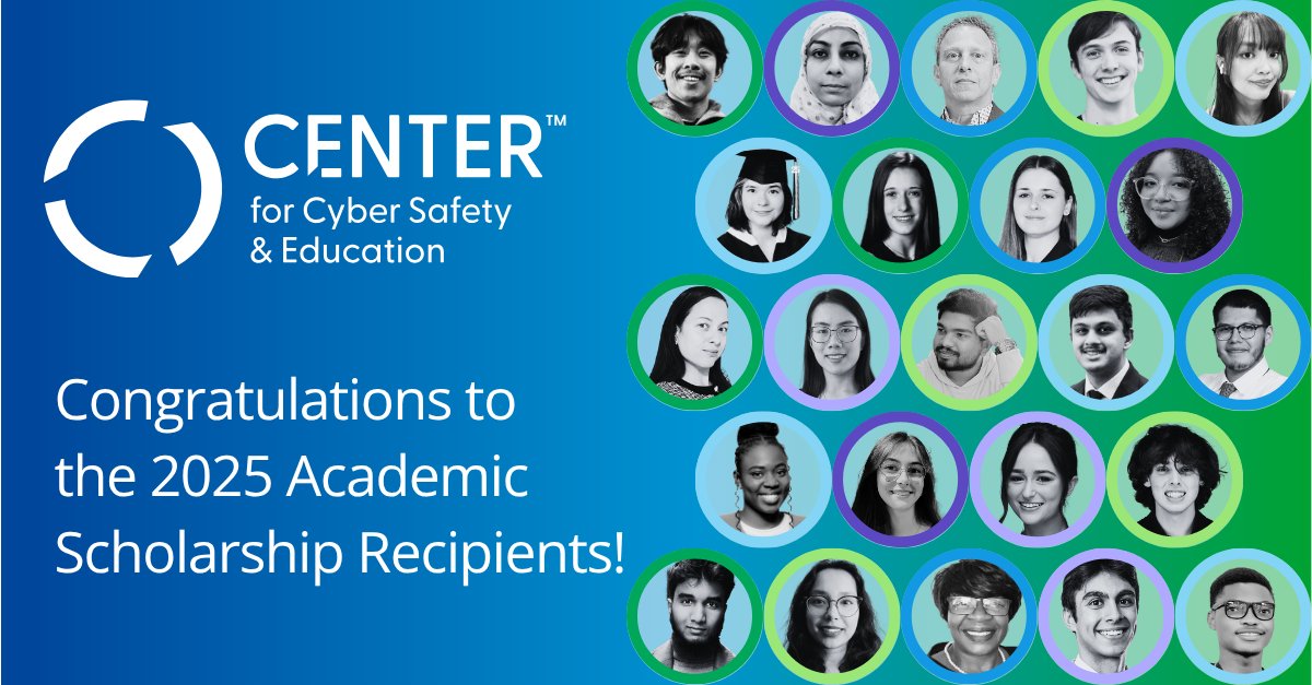ISC2's tweet image. Celebrate #GivingTuesday with the Center for Cyber Safety and Education to support cyber education and empowering students like the almost 200 scholarship recipients in 2025. Give now to make a difference! Learn more: ow.ly/FQeF50XAHWN