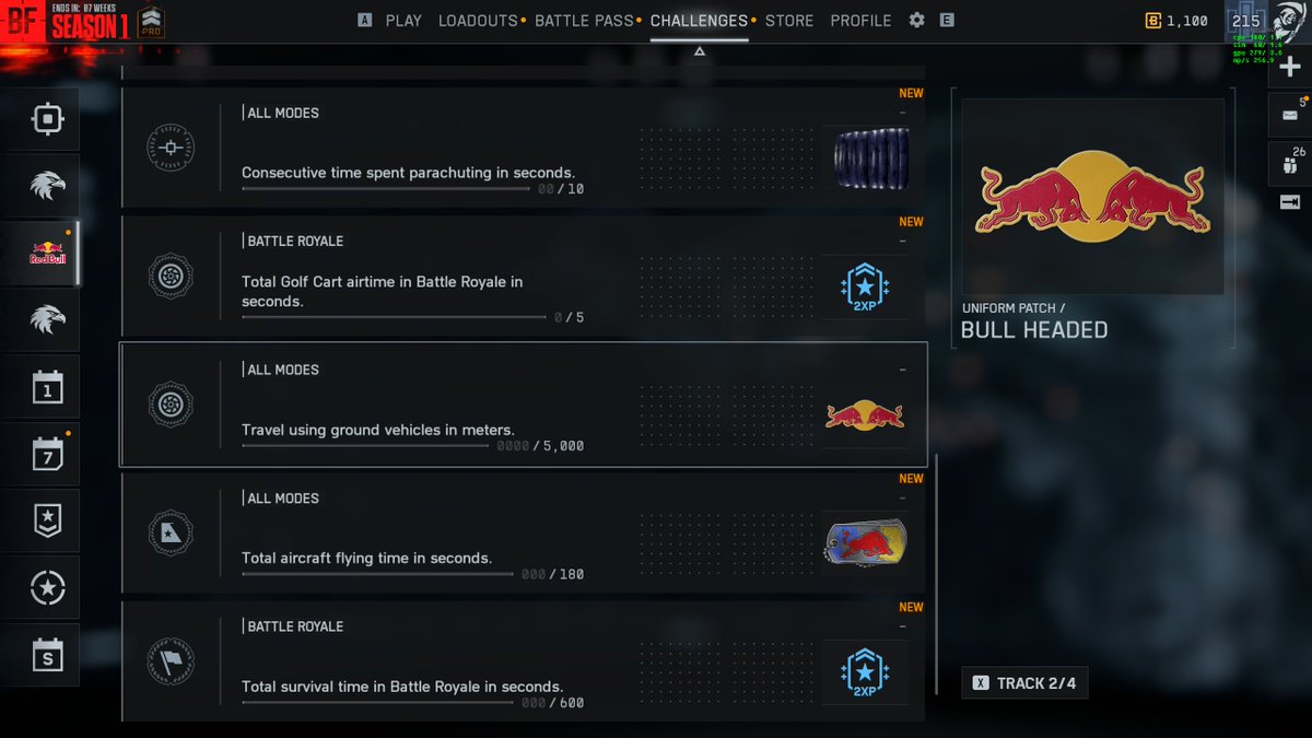 Les missions Red Bull sont là, et vous avez 2 semaines pour récupérer les bonus XP ainsi que les éléments cosmétiques ! #Battlefield