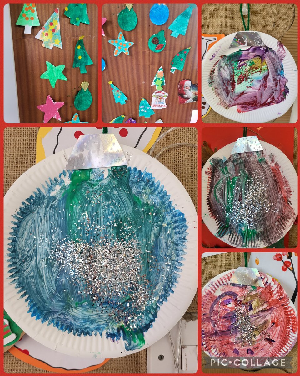 Giant baubles and Christmas decorations in Nursery, here comes Christmas <a href="/YsgolDerwenfa/">Ysgol Derwenfa</a>