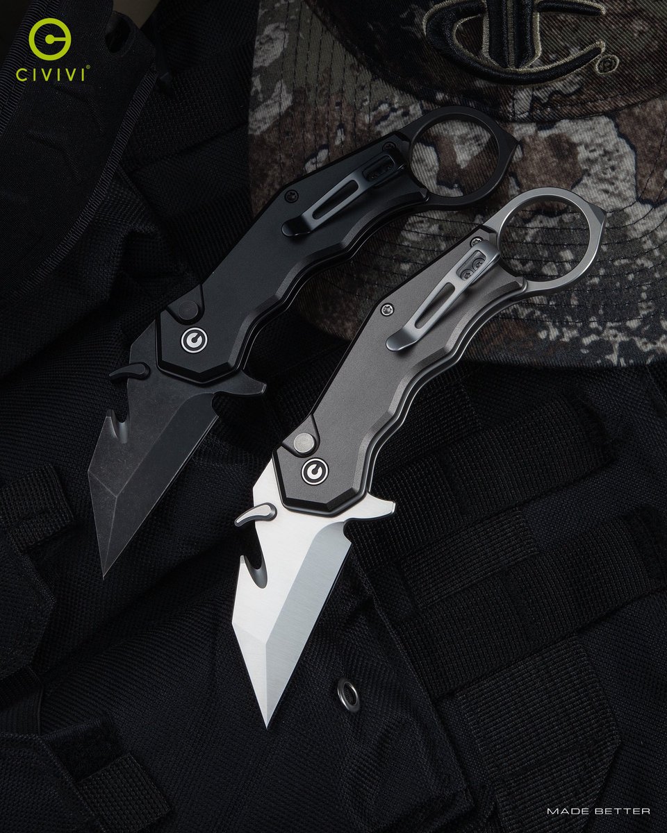 CiviviKnife's tweet image. Smooth in carry, confident in grip — that’s the CIVIVI Amaroq,designed by @realworld_tactical

From its German Nitro-V blade,ergonomic aluminum handle to its finger ring control, every detail is tuned for handling precision.

civivi.com/search?type=pr…

#civiviknife #tactical #edc