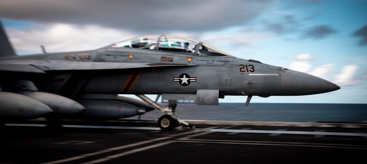 Southcom's tweet image. An F/A-18F Super Hornet aircraft launches from the flight deck of the world&apos;s largest aircraft carrier, Ford-class aircraft carrier USS Gerald R. Ford (CVN 78). U.S. military forces are deployed to the Caribbean in support of #OpSouthernSpear. 

@CVN78_GRFord | @USNavy |…
