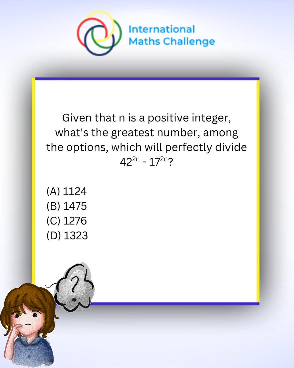 imochallenge's tweet image. QUESTION OF THE DAY:3 Dec 2025: Suitable for ages 13 and above.

You can share your answers in the comments, but the official solution will be revealed on our website, 24 hours later, at 12 a.m. For any queries, feel free to reach out at qotd@international-maths-challenge.com.