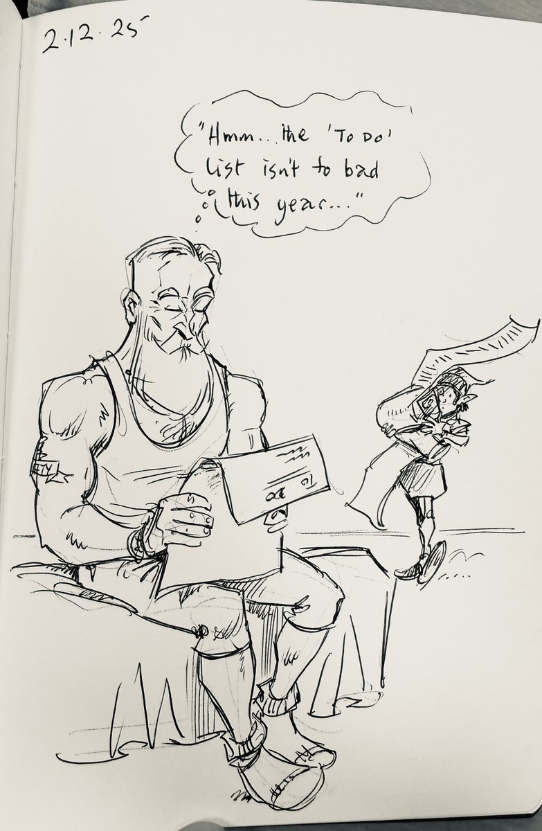 Oh those lists… #hotsanta #doodleaday #christmascountdown