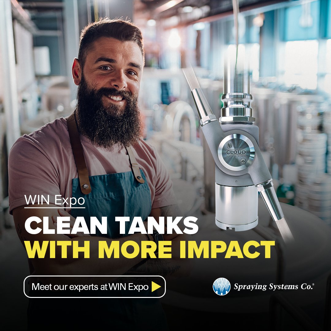 spraynews's tweet image. 🍷 Headed to WIN Expo? Discover how our high-impact tank cleaning nozzles are transforming cellar hygiene and efficiency. Meet our experts and see the difference up close!

📍 Booth 122 | 📅 December 4

#WinExpo2025 #TankCleaning #SprayTechnology #SprayingSystemsCo