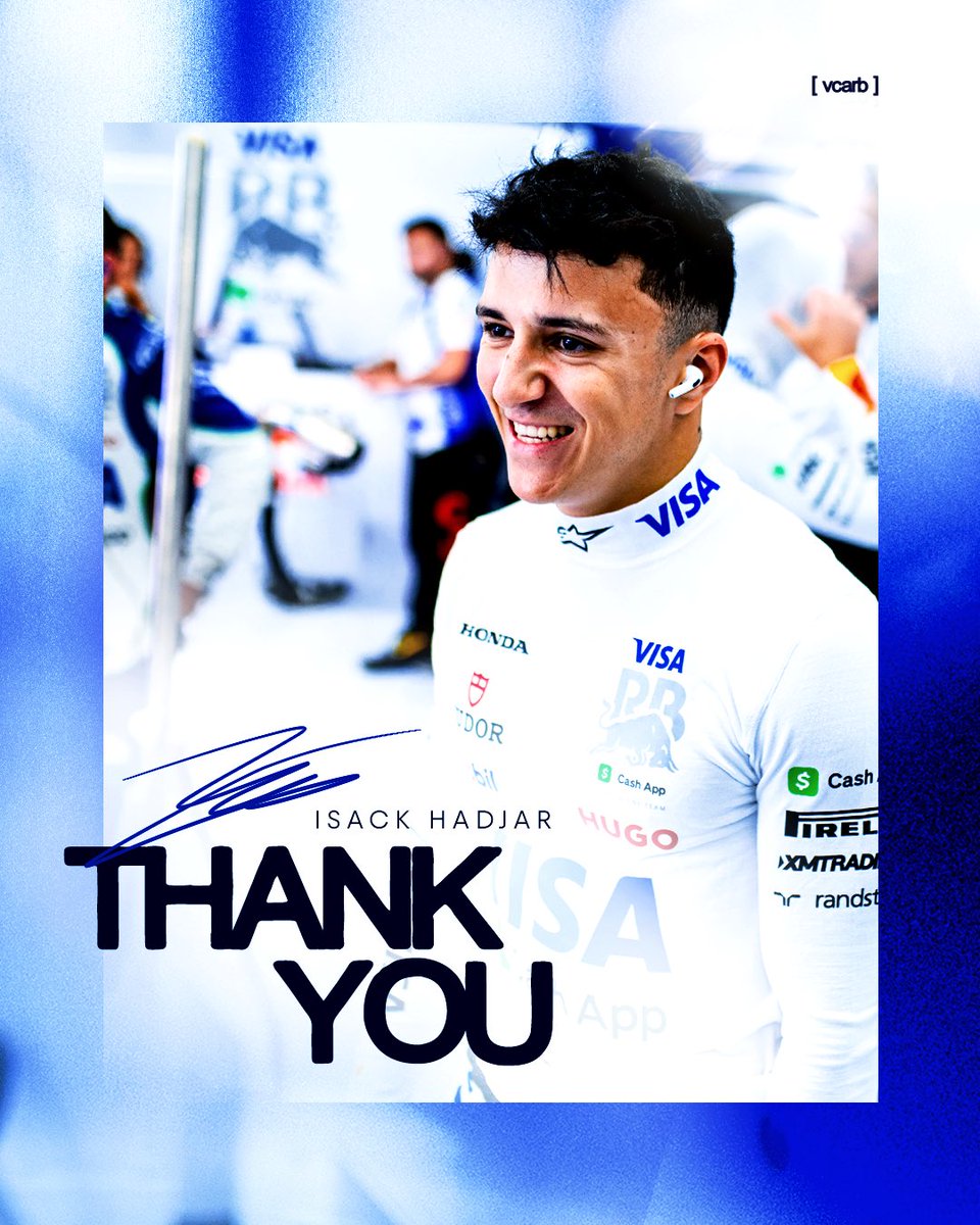 visacashapprb's tweet image. IH6, it’s been a pleasure… Bisous 🫶

Isack will be joining @redbullracing next season ⚡

#F1 #VCARB