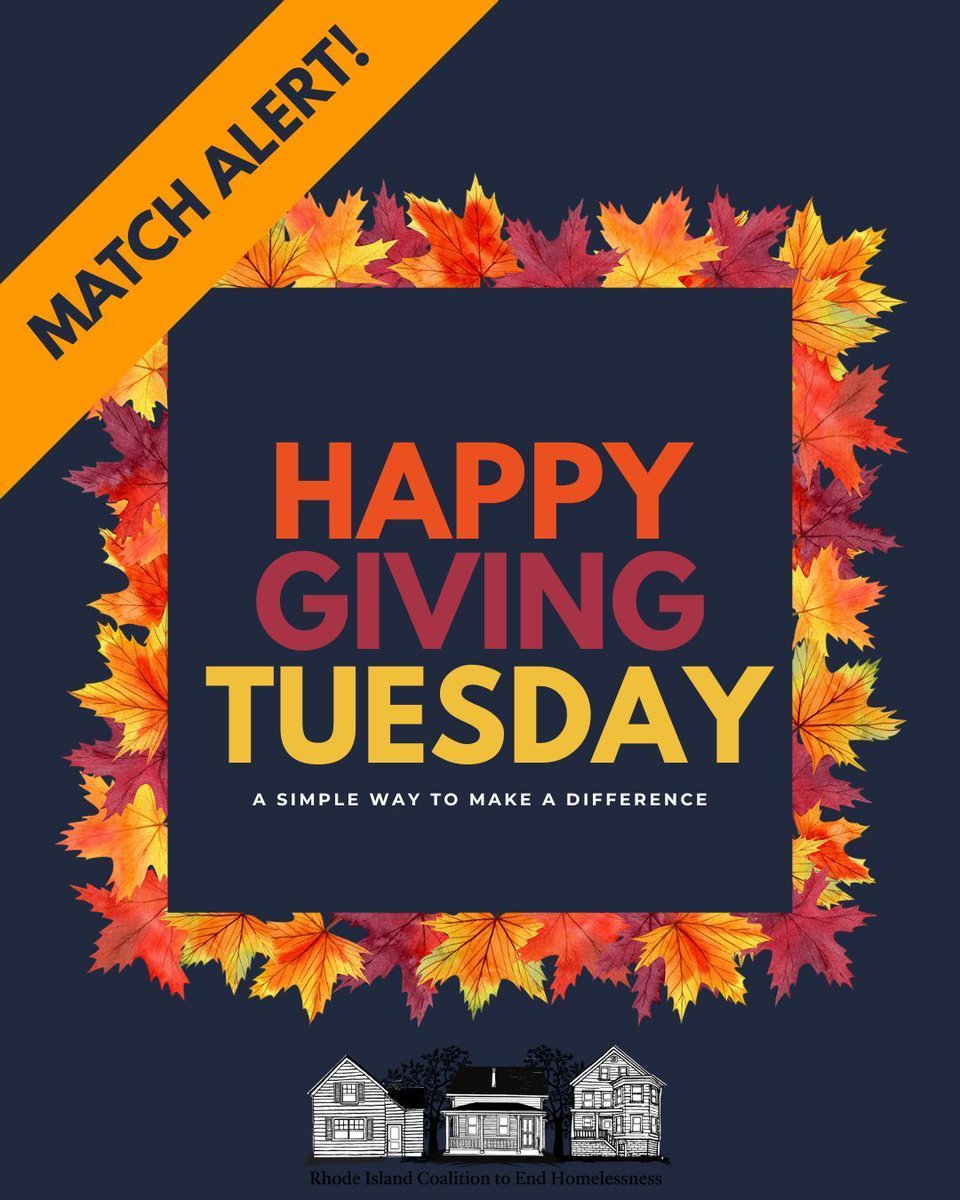 rihomeless's tweet image. GivingTuesday MATCH ALERT! This year, we are lucky to have an anonymous donor who will match every donation made today - giving your gift twice the impact!