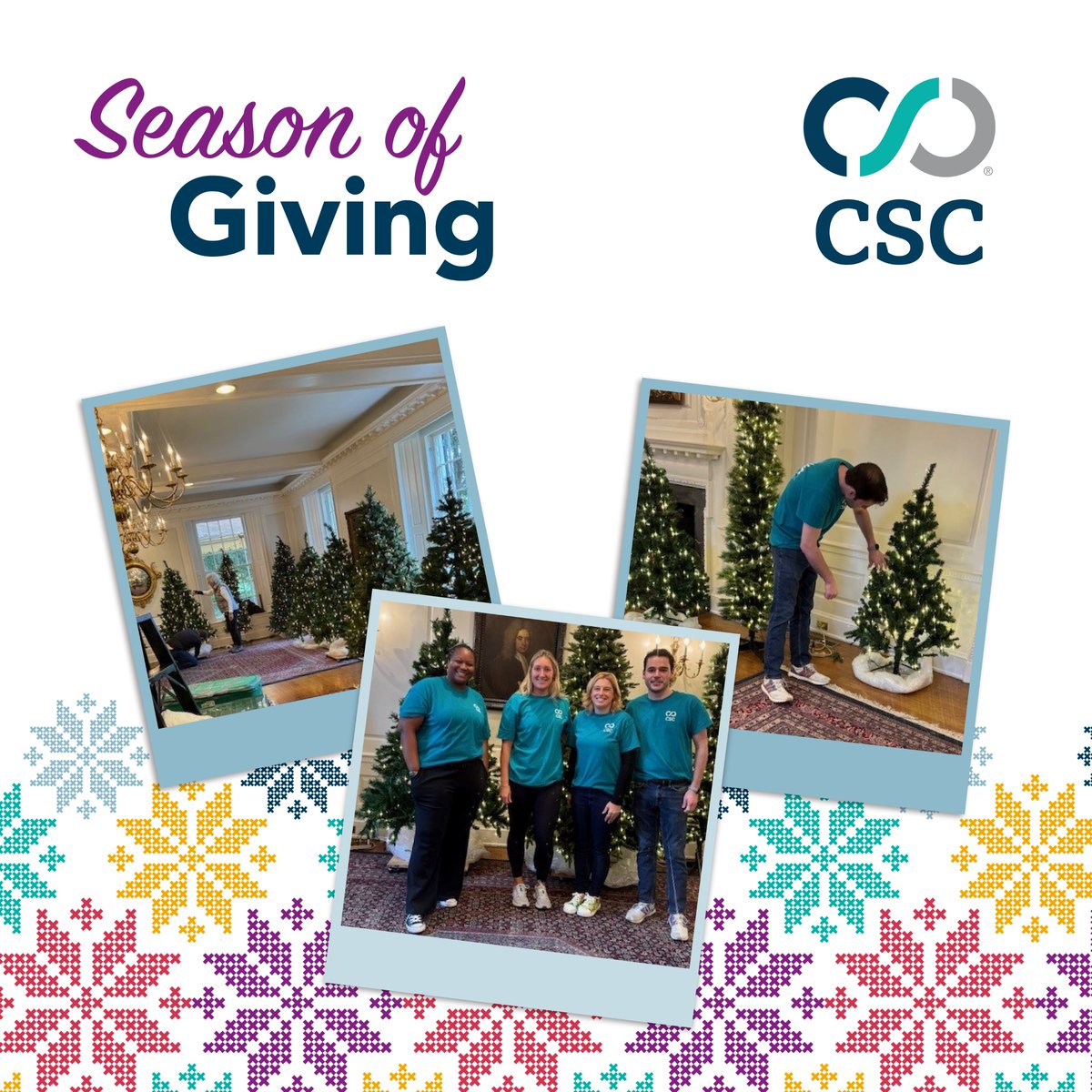 CSCGlobal's tweet image. It’s the #SeasonOfGiving! A few of us teamed up with Delaware Hospice to help bring their Festival of Trees to life, from unboxing to setting up festive displays. Proud to support a tradition that brings comfort, joy, and community connection. #CSCGivesBack