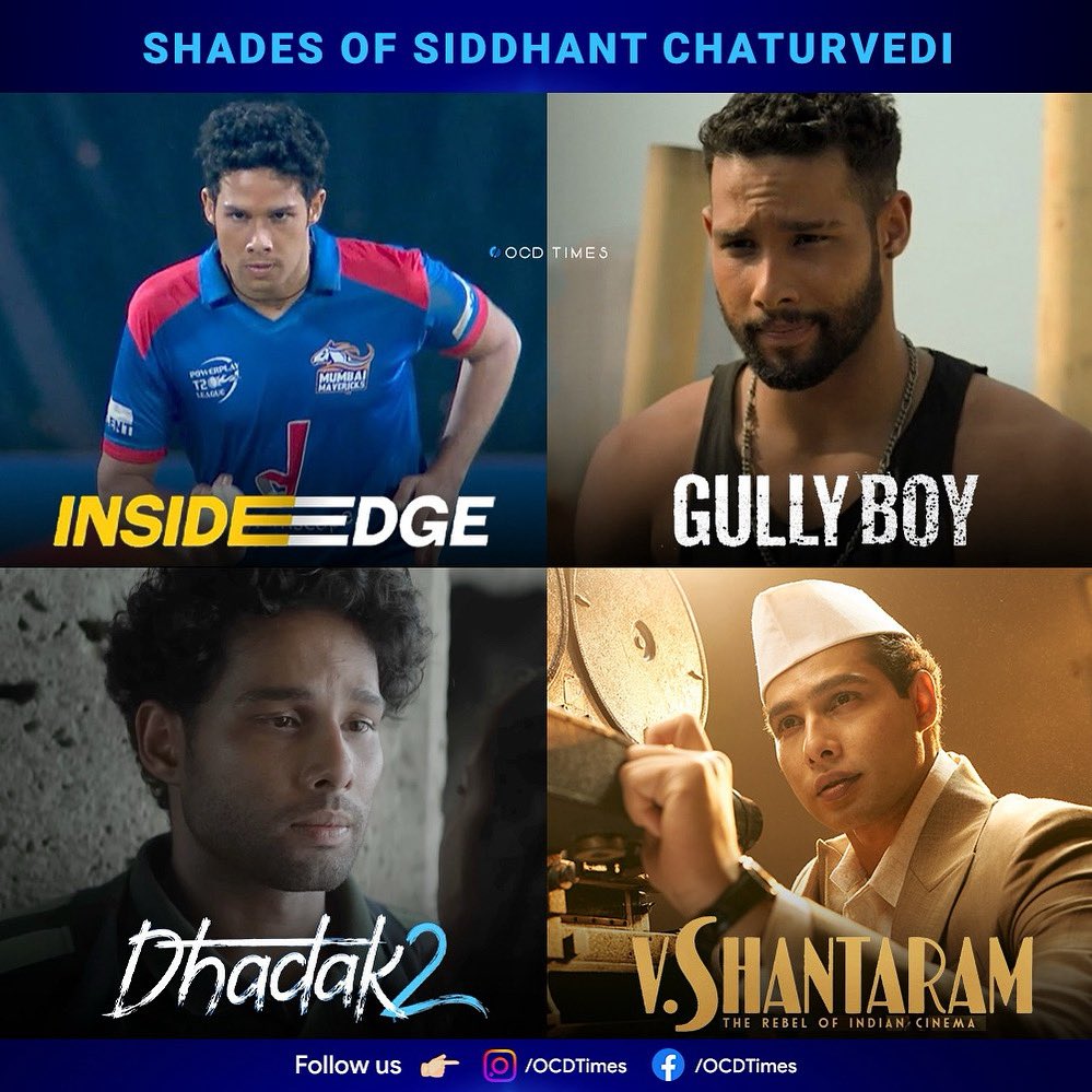 ocdtimes's tweet photo. I first watched Siddhant in #InsideEdge and really loved his performance. Next was #GullyBoy and my mind was blown 🤯 The shift from the previous character was just too good. By now I knew he was a very good performer. A few projects in betwee did not work that well, but that does not mean the talent is any less.
.
Watched him recently in #Dhadak2 and I felt, yeah.. that's the Siddhant I like, a true performer.
.
And now, I think he will give an excellent performance in #VShantaram as well. Good luck to him and the team.
.
#Vshantaram is the biopic of legendary filmmaer Shantaram Rajaram Vankudre, and us directed by #AbhijeetDeshpande
.
#OCDTimes #SiddhantChaturvedi #RahulShantaram #CameraTakeFilms #RajkamalEnterttainment #RoaringRiverProductions #VShantaram #TheRebelOfIndianCinema
.