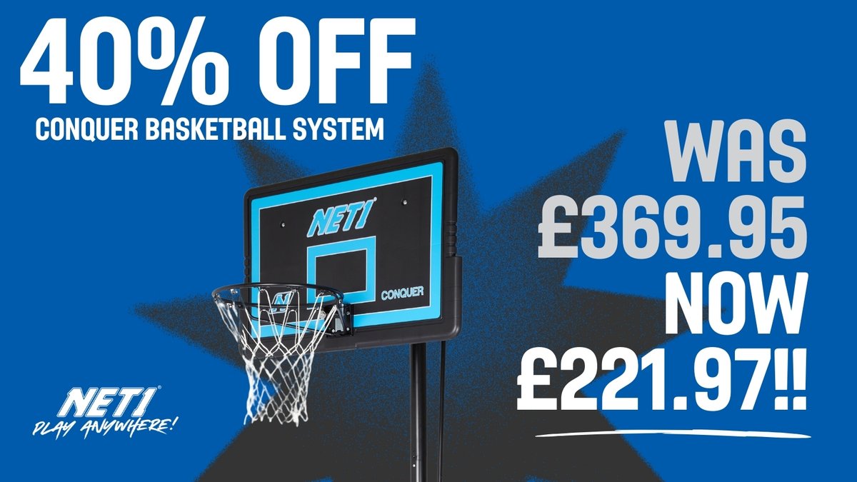 MoltenSports's tweet photo. Looking to Conquer the competition? 

Conquer is NET1's no-compromise, full-size basketball system with a brilliant E-ZEE Height Adjuster and a compression spring-loaded rim!

#britishbasketball #basketball #christmas2025

https://t.co/GZHAFn81dk https://t.co/8jESNqxLxF